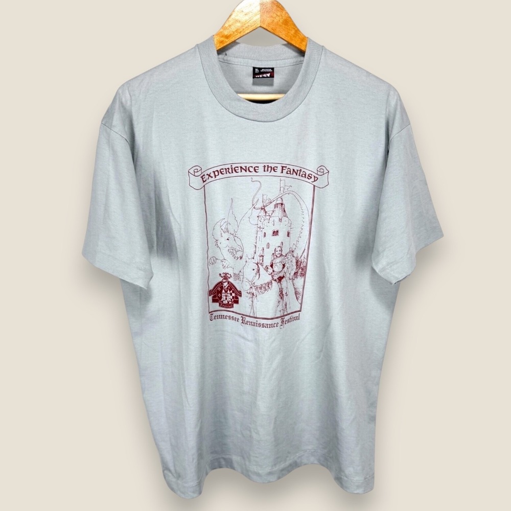 Vintage Tennessee Renaissance Festival RenFair T-Shirt XL Gray USA Single Stitch
